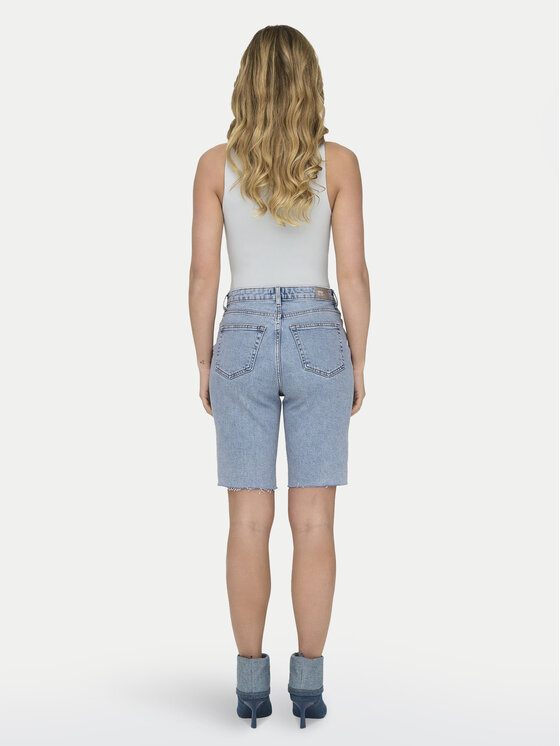 ONLY ONLY Szorty jeansowe Emily 15311259 Niebieski Straight Fit