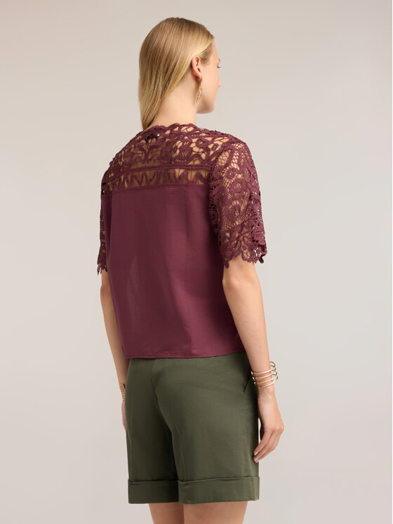 Motivi Motivi Blusa 2085Q001994N029 Viola Boxy Fit