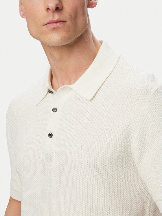 Calvin Klein Calvin Klein Tricou polo LV04LG313G Crem Regular Fit