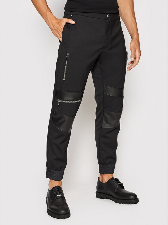 Pantaloni di tessuto LLP205321B Nero Regular Fit