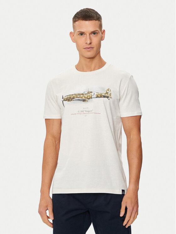 Aeronautica Militare Aeronautica Militare Marškinėliai 241TS2256J607 Balta Regular Fit