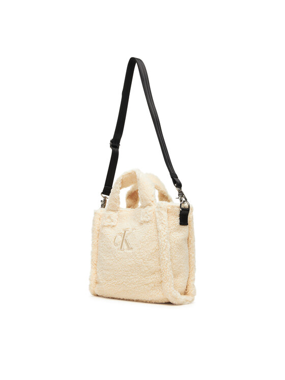 Calvin Klein Jeans Calvin Klein Jeans Rankinė Teddy Tote Bag IU0IU00355 Kreminė