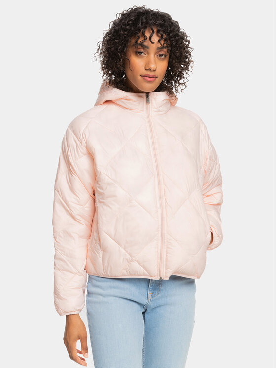 Roxy Roxy Bunda pro přechodné období Wind Swept Hood Jckt ERJJK03571 Écru Regular Fit