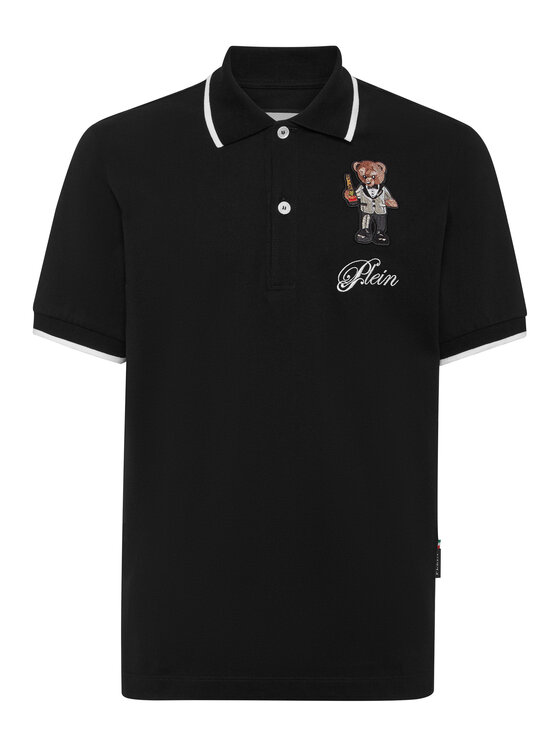 PHILIPP PLEIN PHILIPP PLEIN Polo 27165 Czarny Slim Fit