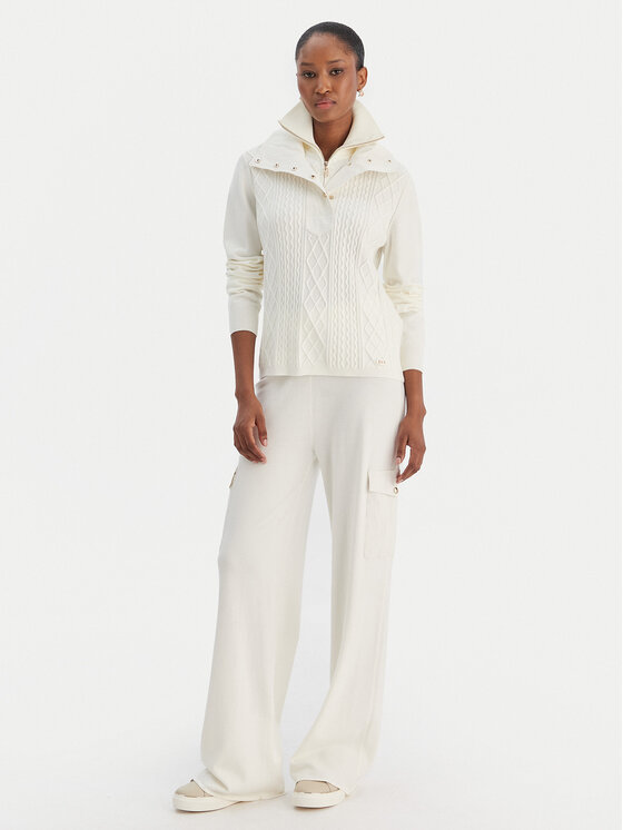 Liu Jo Sport Liu Jo Sport Pulover TF5039 MS75L Écru Regular Fit