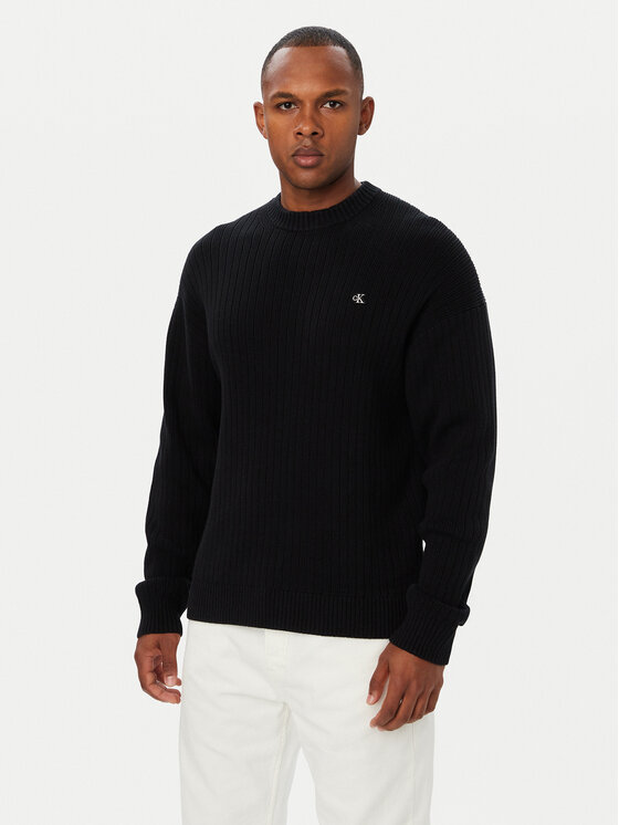 Calvin Klein Jeans Džemper LV04RH328G Crna Regular Fit