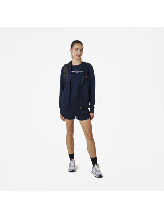 Rossignol Rossignol Bluza W Logo Sweat Fz Hood Fl Granatowy Regular Fit
