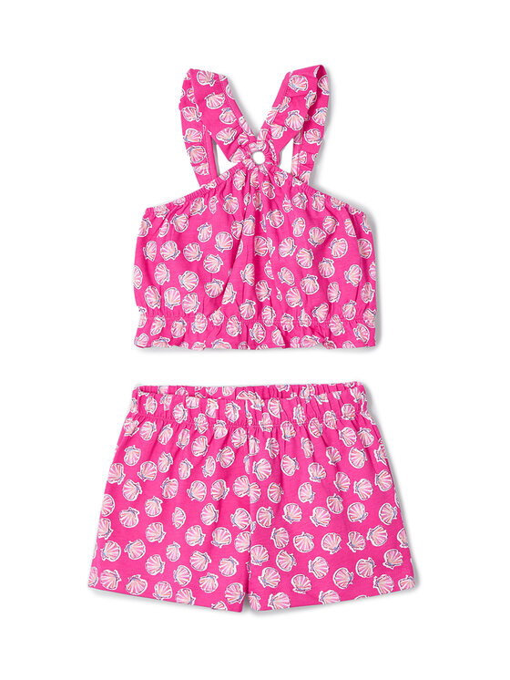 Mayoral Mayoral Completo top e pantaloncini 3212 Rosa Regular Fit