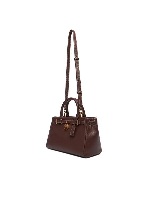Tommy Hilfiger Tommy Hilfiger Ročna torba American Icon Mini Tote Leather AW0AW17926 Rjava