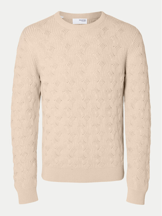 Selected Homme Selected Homme Sweter 16094503 Beżowy Regular Fit