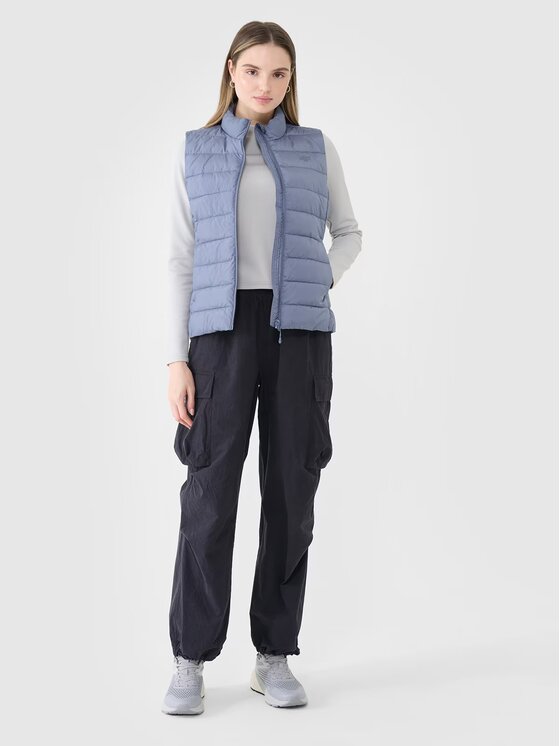 4F 4F Športová vesta 4FWSS25TVJAF284-32S Modrá Slim Fit