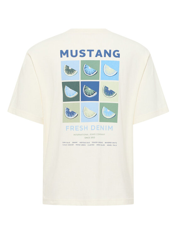 Mustang Mustang T-shirt ALVARADO Beige Loose Fit