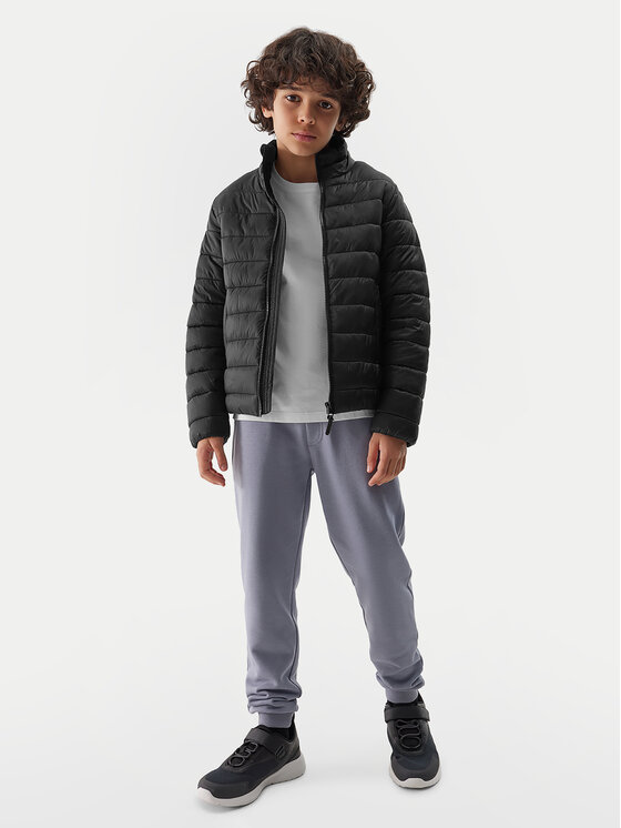 4F 4F Μπουφάν μεταβατικό 4FJWSS24TDJAM344 Μαύρο Regular Fit