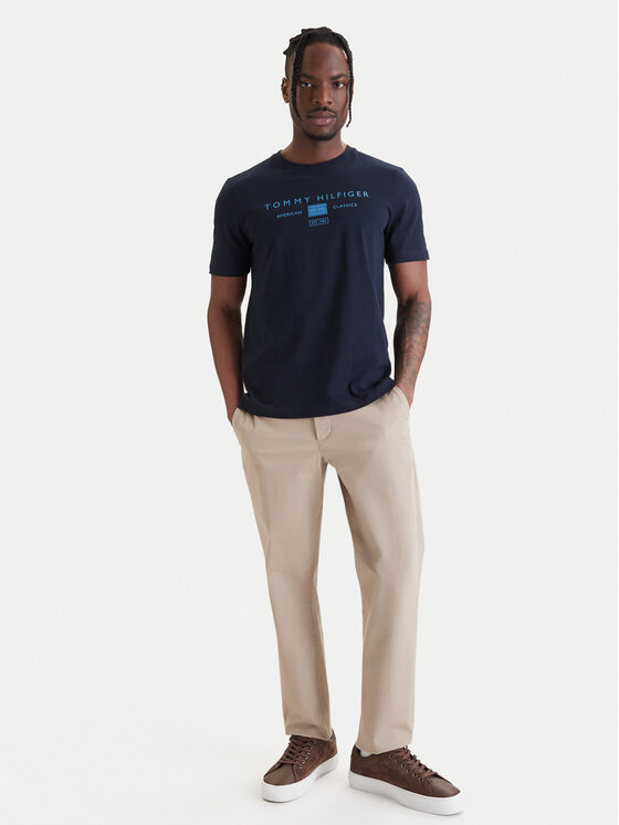 Tommy Hilfiger Tommy Hilfiger Тишърт Brand Love MW0MW42365 Тъмносин Regular Fit