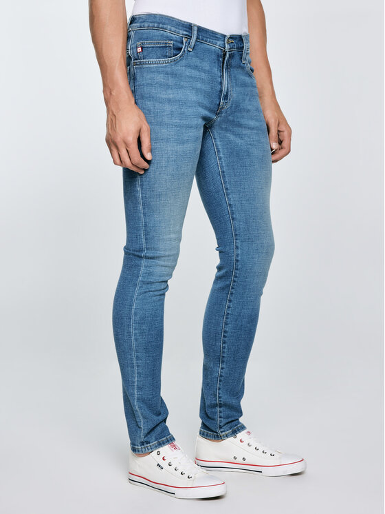BIG STAR BIG STAR Jeansy JEFFRAY Niebieski Skinny Fit