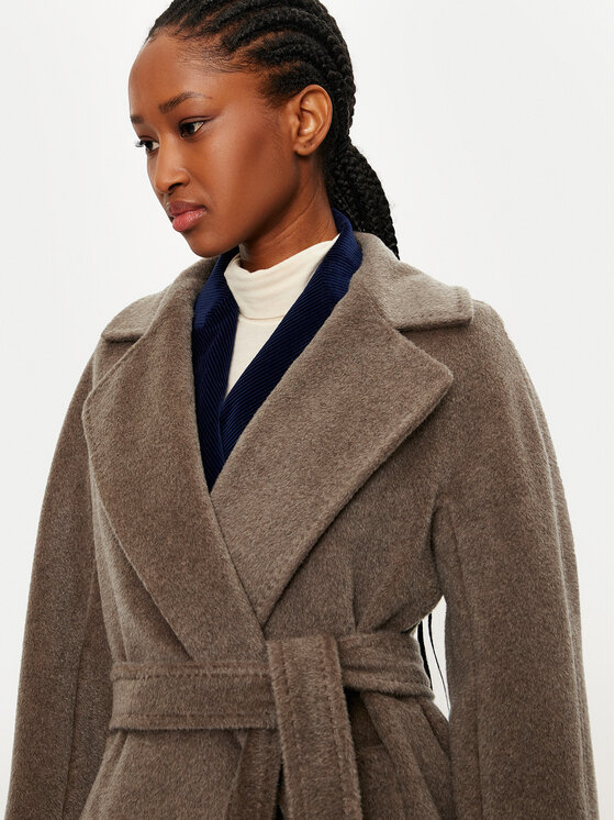 Weekend Max Mara Weekend Max Mara Palton de lână Tempera 2425016102 Maro Regular Fit
