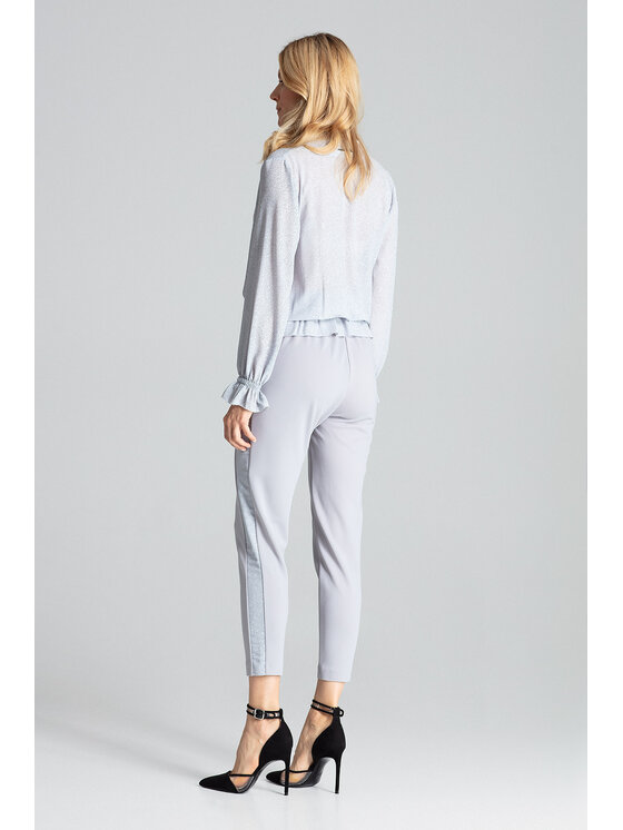 FIGL FIGL Blúzka M690 Sivá Regular Fit