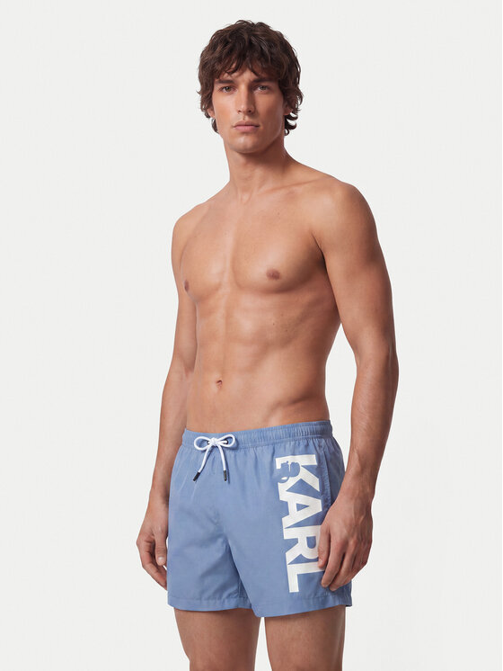 KARL LAGERFELD KARL LAGERFELD Шорти для плавання A1M46013 Голубий Regular Fit