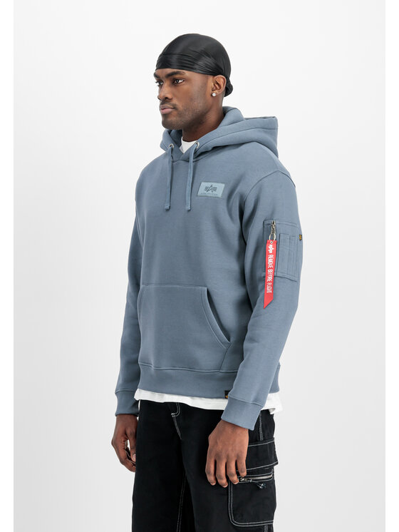 Alpha Industries Alpha Industries Bluza Backprint Hoodie Błękitny Regular Fit