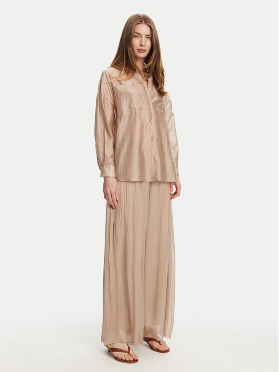 Bomboogie Bomboogie Camicia SW9007TLYA5 Beige Relaxed Fit