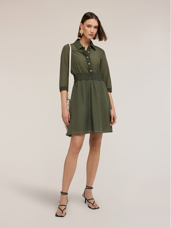 Motivi Motivi Vestito da giorno 7600Q003530N035 Verde A-Line Fit
