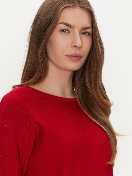 Tatuum Tatuum Пуловер Perlo T2424.090B Червен Regular Fit