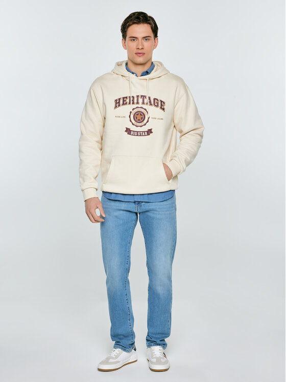 BIG STAR BIG STAR Bluza SALOMON Kremowy Comfort Fit