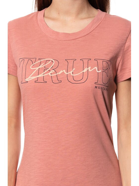 Mustang Mustang T-shirt ALEXIA C PRINT Arancione Regular Fit