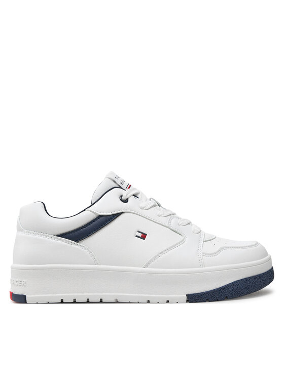 Tommy Hilfiger Snīkeri Low Cut Lace-Up Sneaker T3X9-33638-1351 Balts