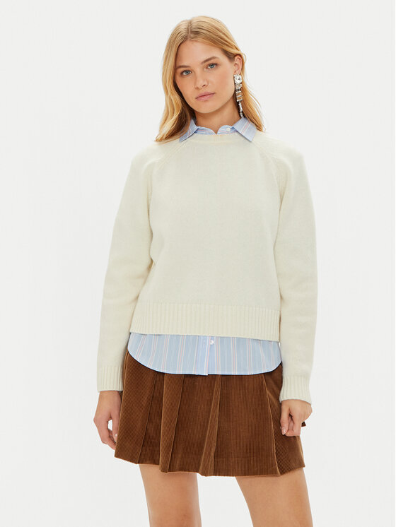 Weekend Max Mara Weekend Max Mara Maglione Gabbia 2425366162 Écru Regular Fit