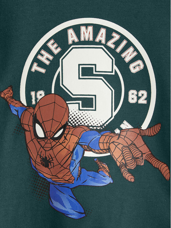 NAME IT NAME IT Bluza SPIDER-MAN 13210737 Zielony Regular Fit
