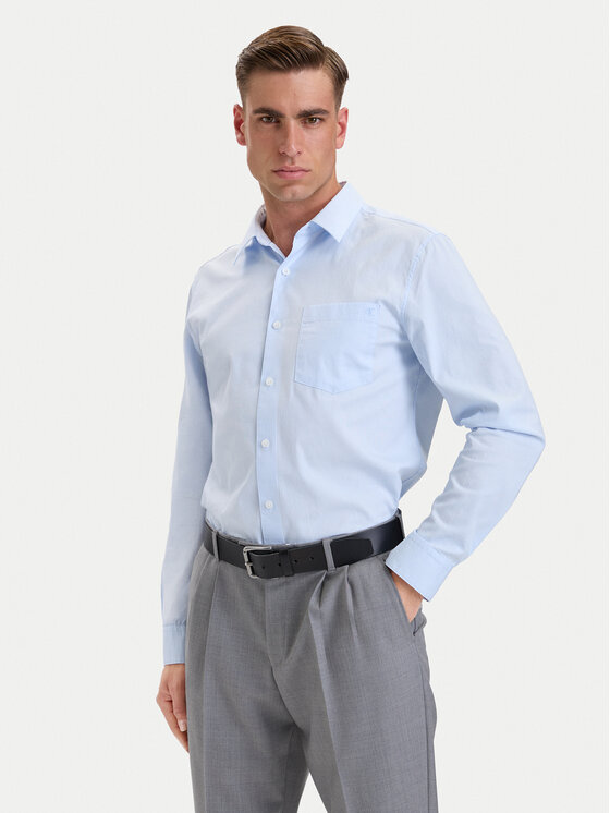 Calvin Klein Calvin Klein Srajca Eoe Oxford LV04LH111G Svetlo modra Regular Fit