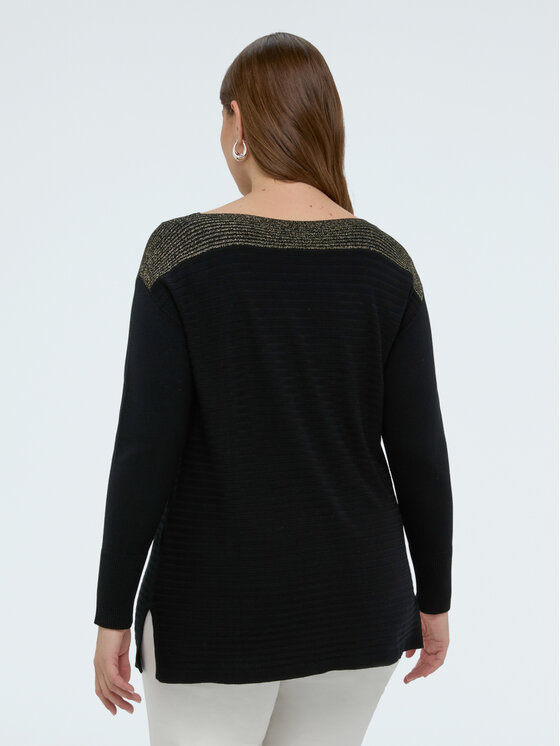 Fiorella Rubino Fiorella Rubino Sweter M086L008359N0Z3 Czarny Regular Fit