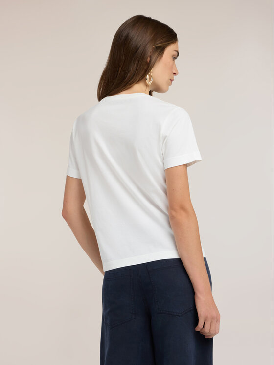 Motivi Motivi T-Shirt G087W003866N011 Biały Regular Fit