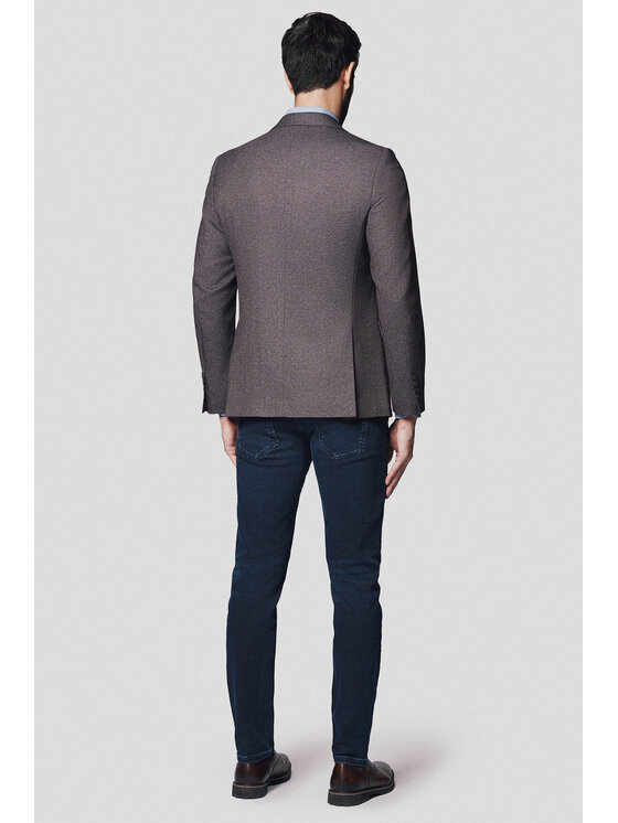 Lancerto Lancerto Marynarka Magenta MA131224000020 Brązowy Slim Fit