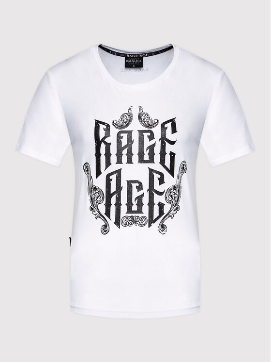 Rage Age Rage Age T-Shirt Eudoxa 2 Biały Regular Fit