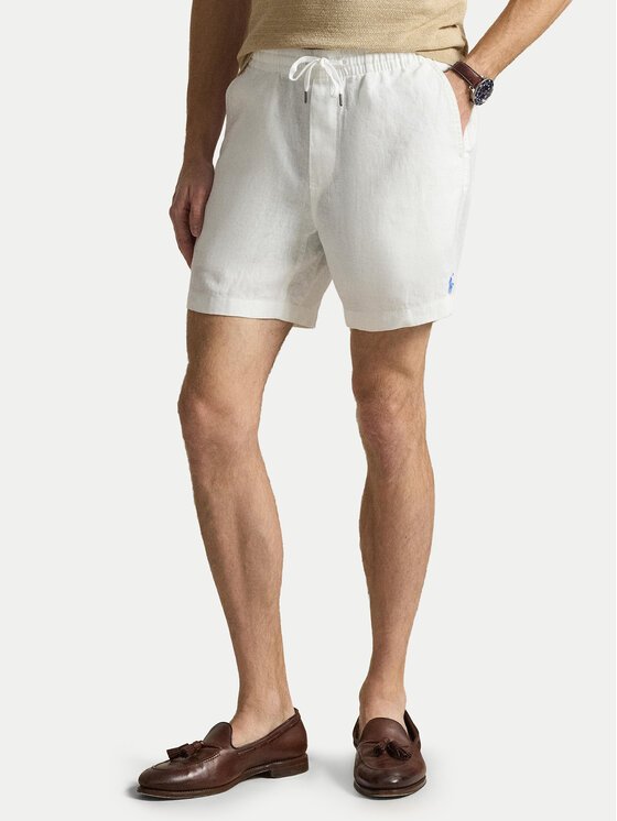 Polo Ralph Lauren Polo Ralph Lauren Šortky z materiálu 710P08205501 Bílá Regular Fit