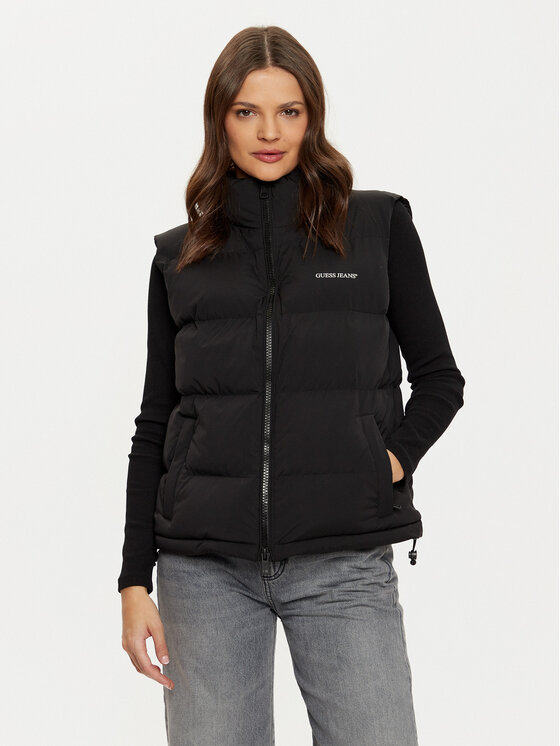 Guess Jeans Guess Jeans Bodywarmer W4BN59 WGII2 Schwarz Regular Fit