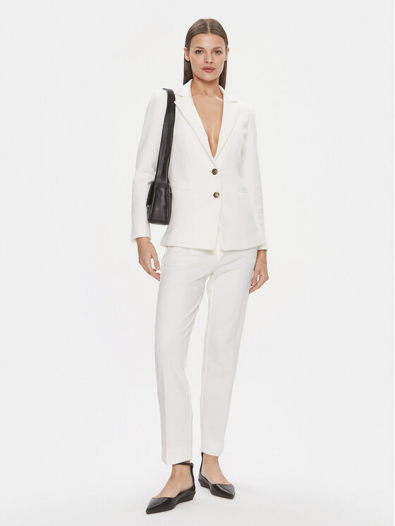 Marella Marella Chinosy Matteo 2413781014 Biały Slim Fit