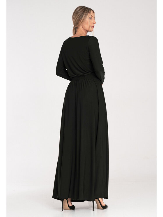 FIGL FIGL Koktejlové šaty M1052 Čierna Classic Fit