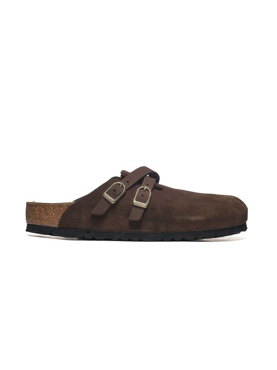 Birkenstock Birkenstock Klapki Blair Suede Leather Brązowy
