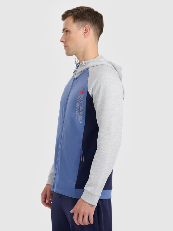 4F 4F Bluza VICTORY FIT Szary jasny Regular Fit