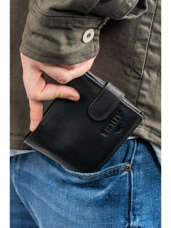 Mustang Mustang Portafoglio da uomo DENIMO WALLET Nero