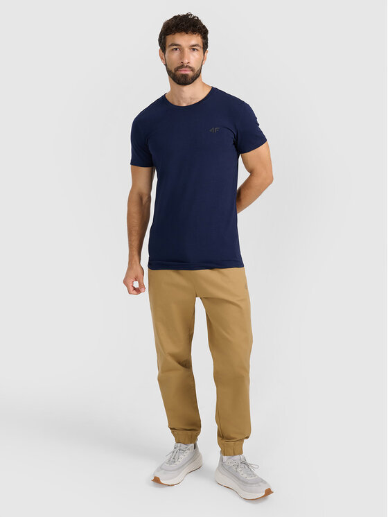 4F 4F T-Shirt NOS Granatowy Slim Fit