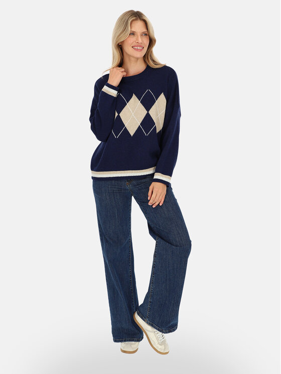 L’AF L’AF Sweter Flawia Granatowy Oversize