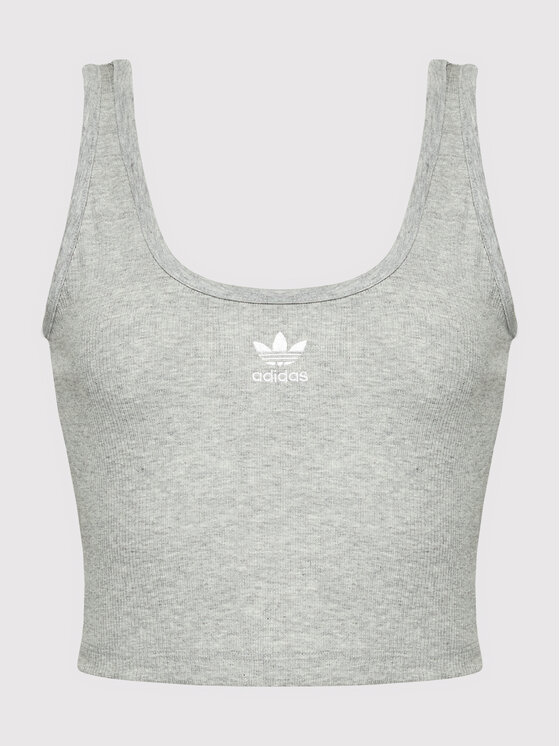 adidas Top adicolor Essentials Rib HF3398 Gris Slim Fit | Modivo.fr