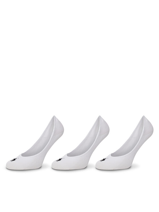 Set de 3 perechi de șosete scurte de damă Polo Ralph Lauren 455770342002 Alb