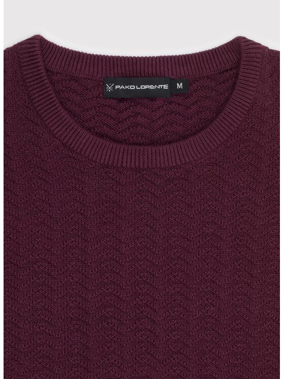 Pako Lorente Pako Lorente Sweter P24WF-2X-006 Bordowy Classic Fit