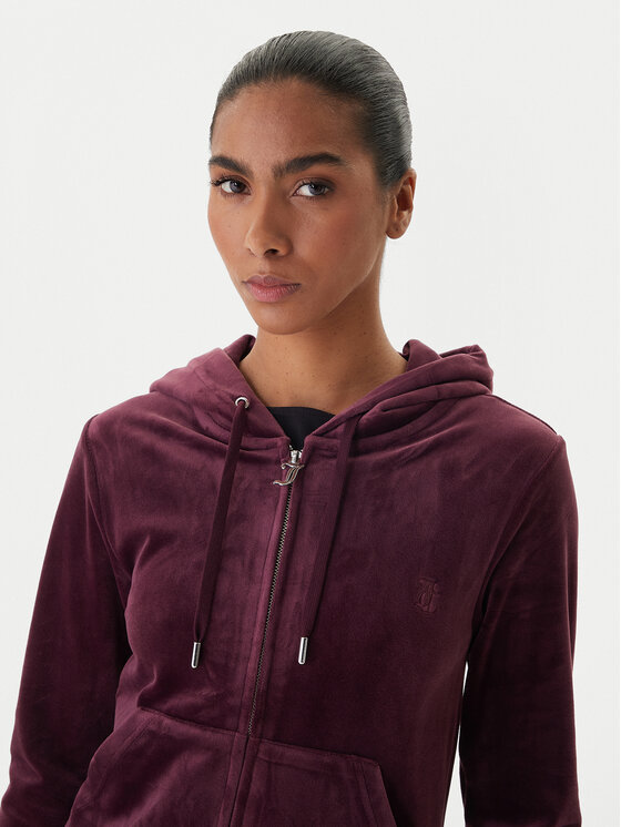 Juicy Couture Juicy Couture Sweatshirt Robertson JCAP176 Dunkelrot Slim Fit