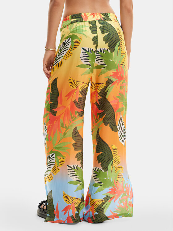 Desigual Desigual Spodnie materiałowe Tropical Party 24SWMW21 Kolorowy Loose Fit
